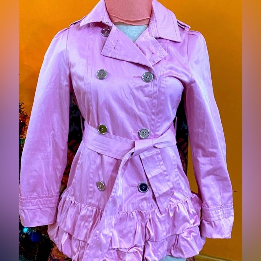 Bright Pink Kids Coat/Jacket Frilly Charles Klein 14